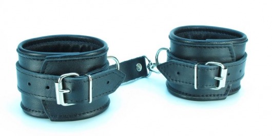 Поножи из гладкой кожи - БДСМ Арсенал - купить с доставкой в Архангельске