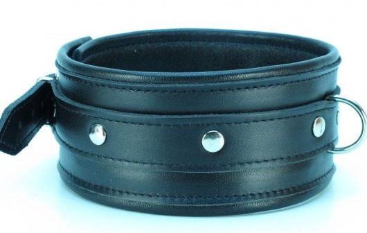 Ошейник из гладкой кожи - БДСМ Арсенал - купить с доставкой в Архангельске