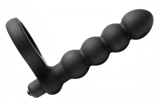 Насадка для двойного проникновения Double Fun Cock Ring with Double Penetration Vibe - XR Brands - в Архангельске купить с доставкой
