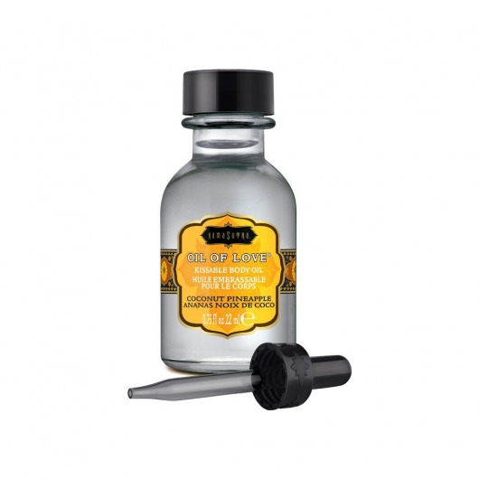 Масло для ласк с ароматом кокоса и ананаса Oil of Love Coconut Pineapple - 22 мл. - Kama Sutra - купить с доставкой в Архангельске
