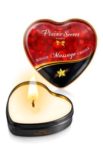 Массажная свеча с ароматом ванили Bougie Massage Candle - 35 мл. - Plaisir Secret - купить с доставкой в Архангельске