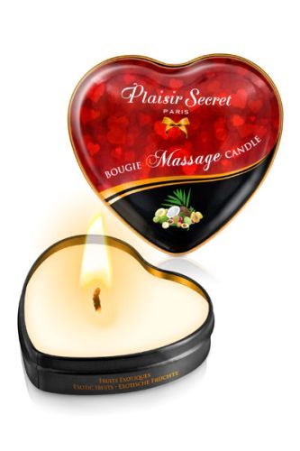Массажная свеча с ароматом экзотических фруктов Bougie Massage Candle - 35 мл. - Plaisir Secret - купить с доставкой в Архангельске