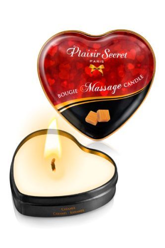 Массажная свеча с ароматом карамели Bougie Massage Candle - 35 мл. - Plaisir Secret - купить с доставкой в Архангельске