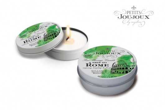 Массажная свеча Petits Joujoux Rome с ароматом грейпфрута и бергамота - 33 гр. - MyStim - купить с доставкой в Архангельске