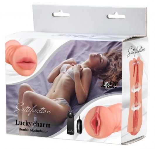 Двусторонний мастурбатор с вибропулей Satisfaction Lucky charm - Lola Games - в Архангельске купить с доставкой