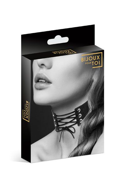 Оригинальный ошейник-чокер со шнуровкой - Bijoux Pour Toi - купить с доставкой в Архангельске