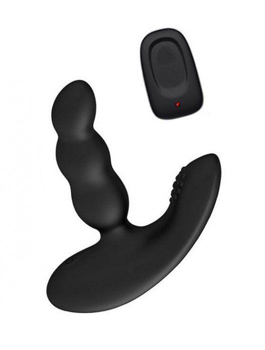 Черный силиконовый стимулятор простаты Levett Nitoc с пультом ДУ - Levett - в Архангельске купить с доставкой