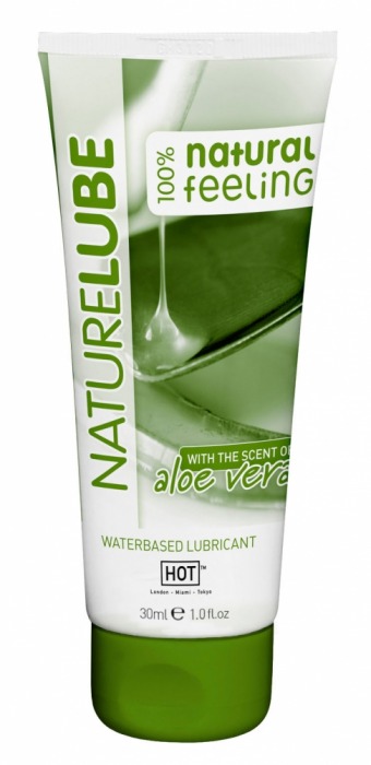Смазка на водной основе с алоэ вера Nature Lube - 30 мл. - HOT - купить с доставкой в Архангельске