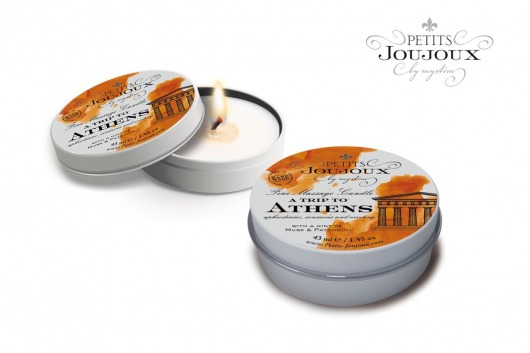 Массажная свеча Petits Joujoux Athens с ароматом муската и пачули - 33 гр. - MyStim - купить с доставкой в Архангельске