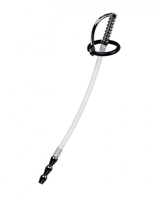 Силиконовый уретральный плаг со сменными фиксирующими кольцами Metal - ToyFa - купить с доставкой в Архангельске