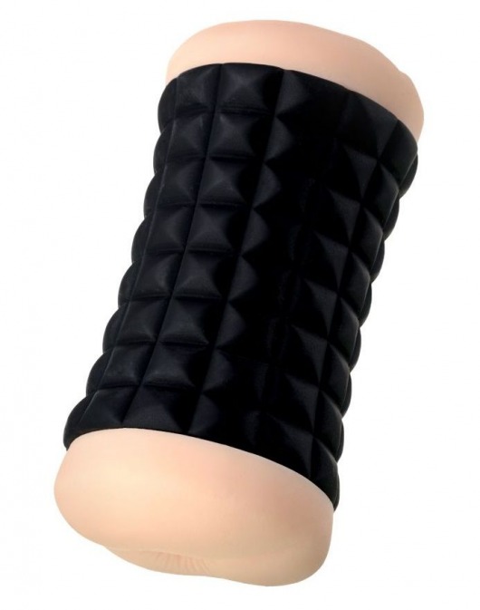 Двухсторонний мастурбатор JOS JANICE в черном цилиндре - JOS - в Архангельске купить с доставкой