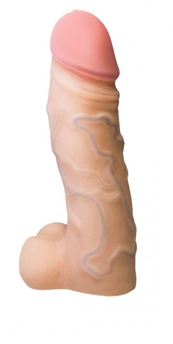Реалистичная насадка с мошонкой REAL Standard - 15,5 см. - LOVETOY (А-Полимер) - купить с доставкой в Архангельске
