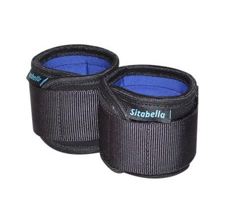 Неопреновые черно-синие наручники - Sitabella - купить с доставкой в Архангельске