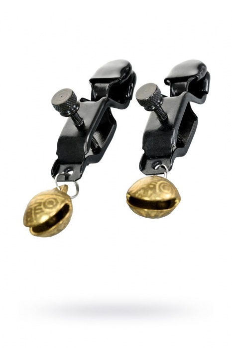 Черно-золотистые зажимы для сосков TOYFA Theatre - ToyFa - купить с доставкой в Архангельске