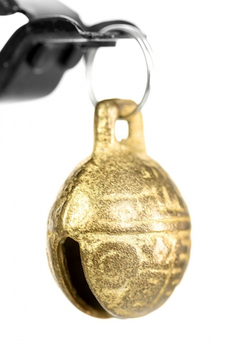 Черно-золотистые зажимы для сосков TOYFA Theatre - ToyFa - купить с доставкой в Архангельске