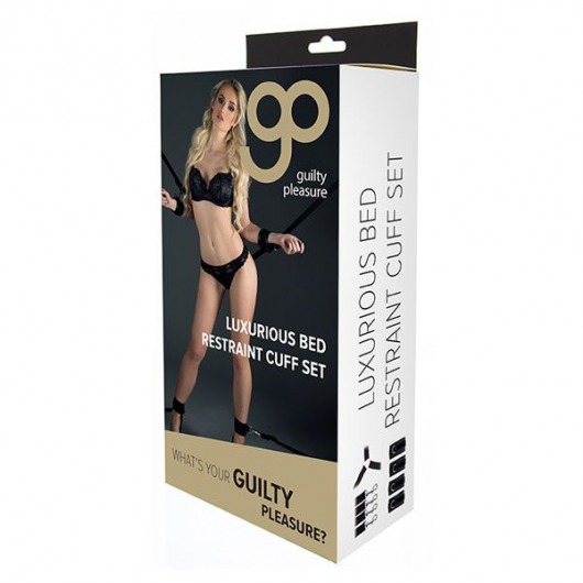 Комплект наручников и поножей LUXURIOUS BED RESTRAINT CUFF SET - Blush Novelties - купить с доставкой в Архангельске