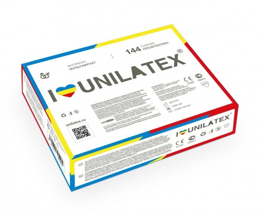 Разноцветные ароматизированные презервативы Unilatex Multifruits - 144 шт. - Unilatex - купить с доставкой в Архангельске