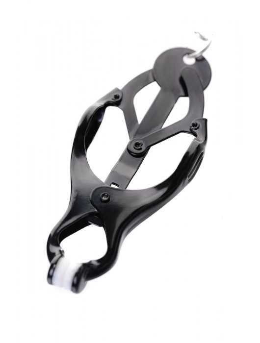 Черно-серебристые зажимы для сосков с кольцом для пениса TOYFA Metal - ToyFa - купить с доставкой в Архангельске