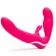 Ярко-розовый безремневой страпон Rechargeable Vibrating Strapless Strap-On - Happy Rabbit купить в Архангельске с доставкой в Orgasmix.ru Ярко-розовый безремневой страпон Rechargeable Vibrating Strapless Strap-On - Happy Rabbit - купить с доставкой в Архангельске
