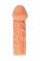 Телесная закрытая насадка с венками Cock Sleeve Size S - 13,8 см. - KOKOS - в Архангельске купить с доставкой