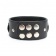 Черный кожаный ошейник с короткими шипами - БДСМ Арсенал - купить с доставкой в Архангельске